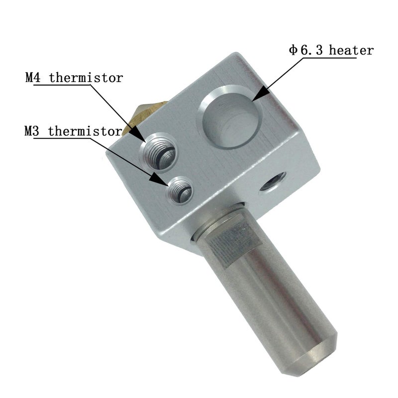 kweiny MK10 Hotend Kit for 3D Printer Fit with M3 and M4 Thermistor - Image 4